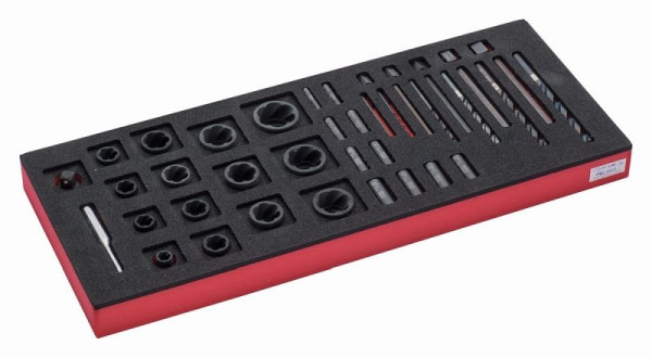 Bahco 1/3 Einlage, 1/2" + 3/8" Kraft‐Steckschlüssel‐Einsätze + Schraubenausdreher, 35-teilig, FF1E5005