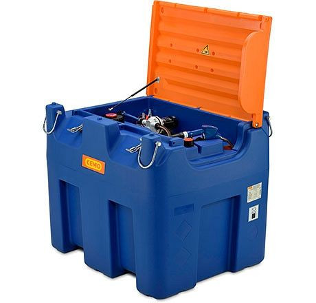Cemo Blue-Mobil Easy 980 l, 4 m, Automatik-Zapfventil-K, mit Elektropumpe 24 V 30 l/min, Behälter mit Kranösen, Klappdeckel, 11164