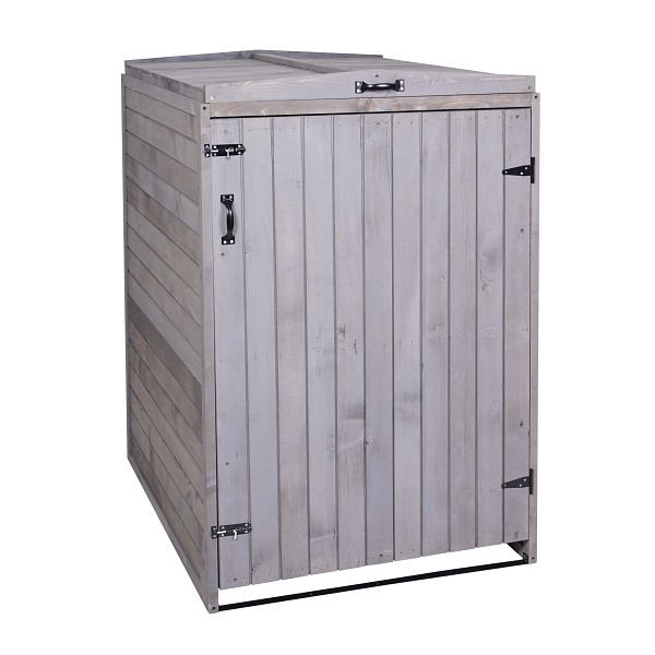 Mendler XL 1er-/2er-Mülltonnenverkleidung HWC-H74, Mülltonnenbox, erweiterbar 120x75x96 Holz, anthrazit-grau, 73981