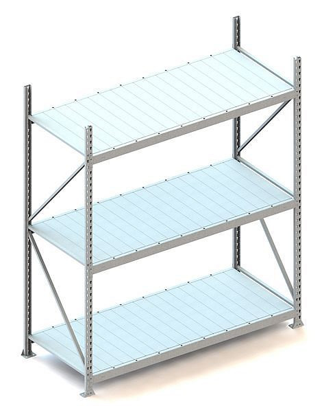 Meta MINI-RACK GR 2200x1800x800 mm, verzinkt, mit Stahlpaneele, Bodenanzahl: 3, 20051240