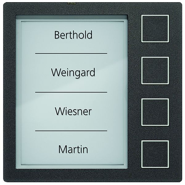 TCS Klingeltastenmodul Serie AMI mit 4 Klingeltasten, schwarz, AMI10914-0057