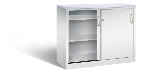 C+P Sideboard mit Schiebetüren Acurado, H1000xB1200xT500mm, Farbe: Lichtgrau, Bügelgriff, 2056-00 S10110
