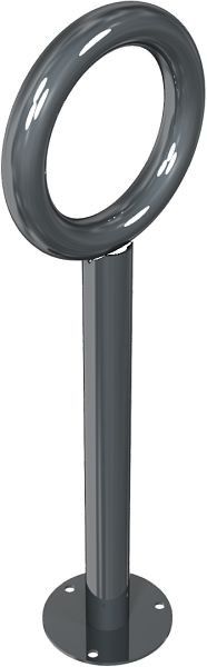 Schake Anlehnbügel zum Aufdübeln, Anlehnpfosten mit Rohri, 422_55PB