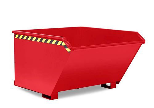 RR Industrietechnik Kippbehälter aus Stahl, 500 Liter Volumen, rot, 269843