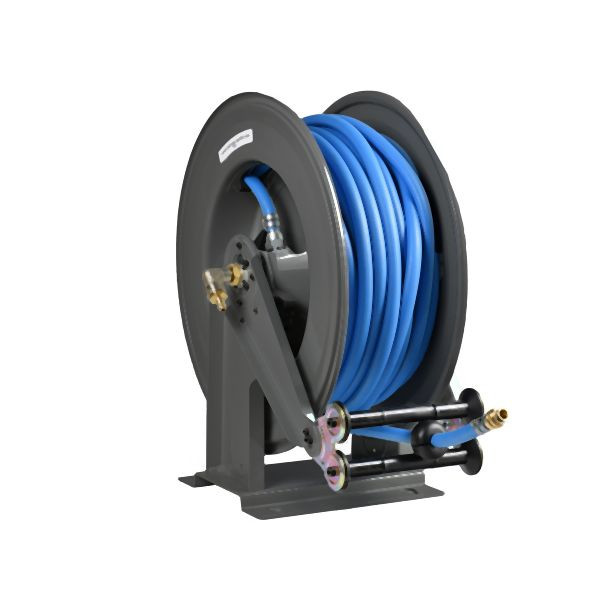 Ebinger Automatik Schlauchaufroller OSM 610, mit 30m - 10mm ID PVC-Pflanzenschutzschlauch, Stahl, 1.610.240