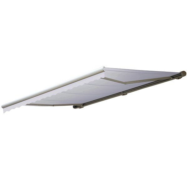 Mendler Elektrische Kassetten-Markise T123, Vollkassette Volant 4,5x3m, Acryl Creme, 34286+34295+34432+34305