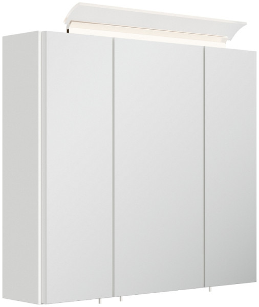 Posseik Spiegelschrank 70cm inkl. Design LED-Lampe und Glasböden weiss hochglanz, PSPS70CM1000002DE