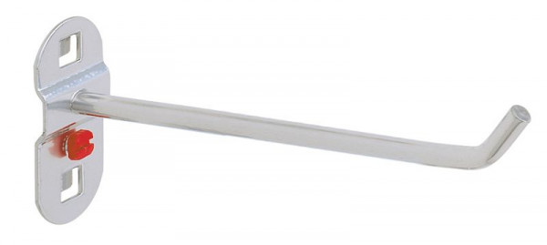 Kappes RasterPlan Werkzeughalter alufarben, L 150 mm, mit schrägem Hakenende, Ø 6 mm, 4040.00.0301