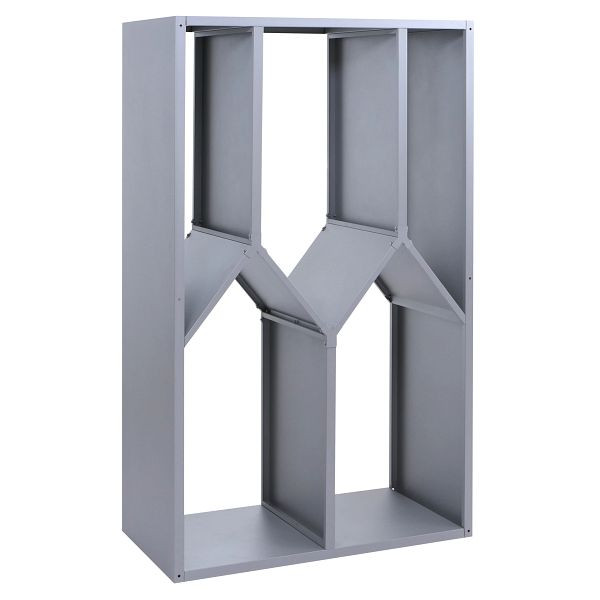 Mendler Brennholzlager HWC-P76, Kamin-/Feuerholzregal Holzlager Holzunterstand Outdoor Metall 160x95x50cm, grau, 199742+199743