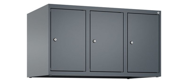 C+P Schrankaufsatz Classic PLUS, Aufsatzschrank, 7016/7016, Zylinderschlösser, 500x900x500mm, 3 Abteile, 080090-30 S10027