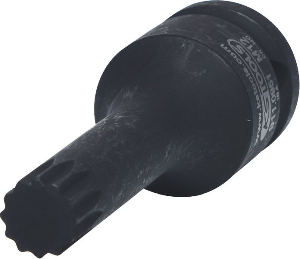KS Tools 1/2" Kraft-Bit-Stecknuss Vielzahn, lang, M12, 911.0951