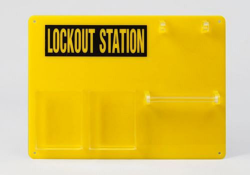 DENIOS Lockout-Tafel für 5 Personen, zur Lagerung von Schlössern und Zubehör, 209713