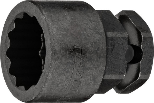 Hazet Schlag-, Maschinenschrauber Steckschlüsseleinsatz, Doppelsechskant, Vierkant hohl 12,5 mm, Außen-Sechskant 24 mm, 21 mm, 900SZ6-21