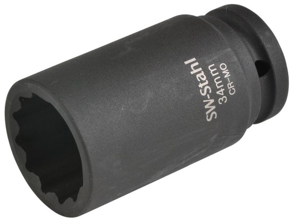 SW-Stahl IMPACT-Steckschlüsseleinsatz, 3/4", Zwölfkant, 34 mm, tief, 10186L-34