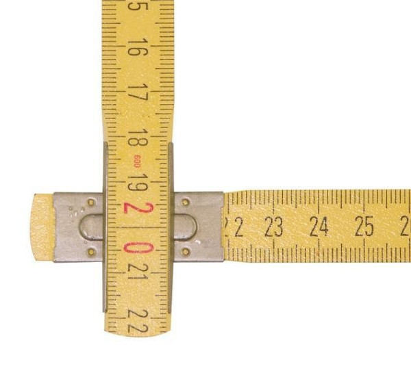 STABILA Holz-Gliedermaßstab Type 607, 2 m, gelb, metrische Skala, VE: 10 Stück, 1104