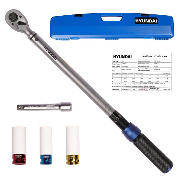 HYUNDAI Drehmomentschlüssel, 1/2" Zoll, 40 bis 220 Newtonmeter, TW59566