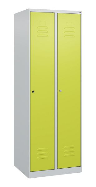 C+P Umkleidespind Classic PLUS, 2 Abteile, 1700x600x500mm, 7035/0024, Zylinderschlösser, 0800007-20 S10019