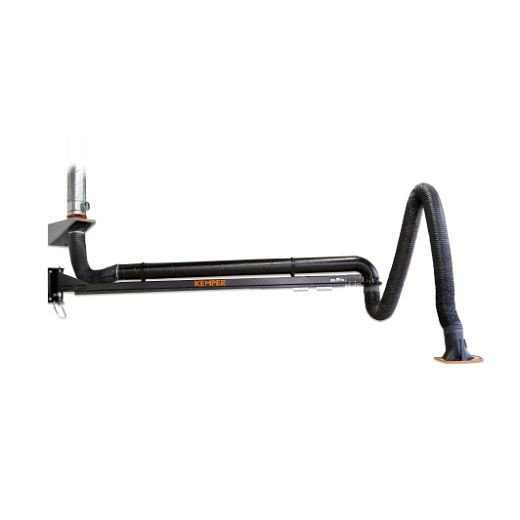 ELMAG Absaugarm in Schlauchausführung, inkl. Absaughaube, Ausleger und Wandhalter,Länge: 7 Meter, Ø 150mm (Type Nr. 79 007), 55554