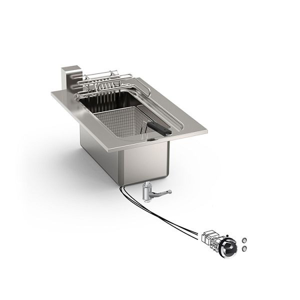 Gastro-Inox drop-in Fritteuse 10 Liter 7,5kW, 40cm, 160.515