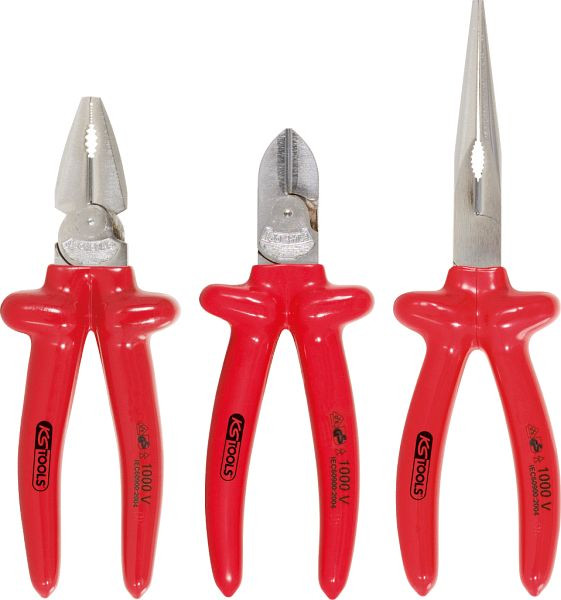 KS Tools 1000V Zangen-Satz, 3-teilig, 117.1710, 4042146328477