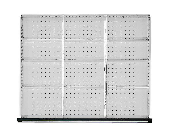 ANKE Werkbänke Schubladeneinteilungssatz; für Schublade 750 x 600 mm (BxT); für Fronthöhe 90 - 150 mm; 1/3 Teilung, 902.301