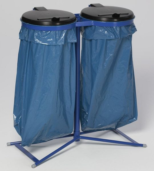 VAR Standard Abfallsammler D mit Kunststoff-Deckel schwarz, enzianblau, 10222