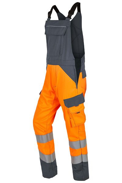 ROFA Latzhose 2382, Größe 26, Farbe 382-leuchtorange-grau, 6652382-382-26