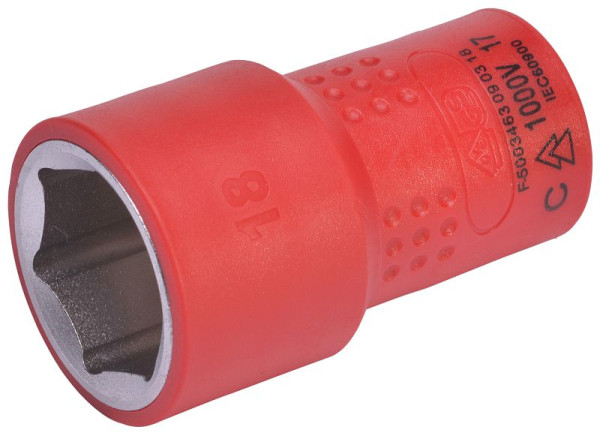 SW-Stahl Steckschlüsseleinsatz, 3/8", 18 mm, VDE, 05520L-18