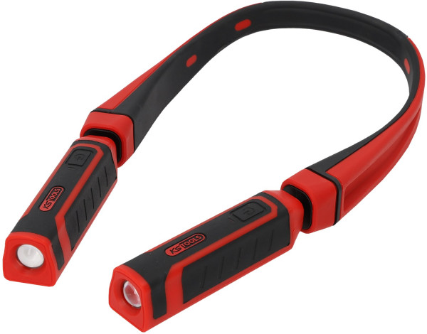 KS Tools eQi UltimateBEAM 2in1 Nackenleuchte mit zwei abnehmbaren Arbeitsleuchten je 180 Lumen, 150.4630