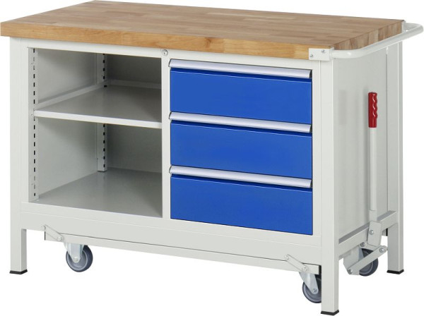 RAU Absenkbare Werkbank 8000 - Modell 8462, B1250 x T700 x H880 mm, 15-8462A2-127B4F.11