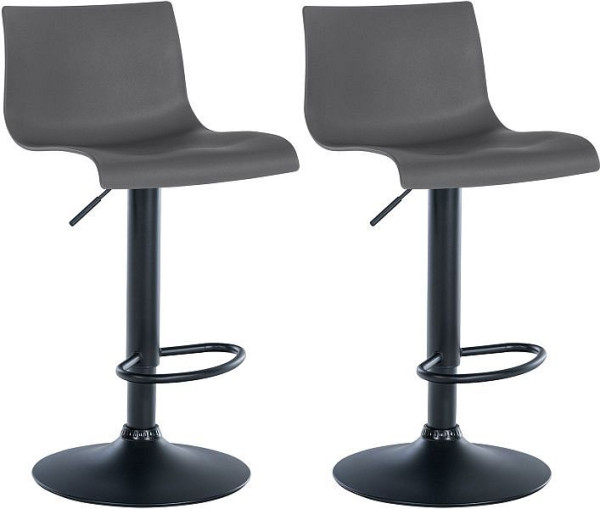 CLP Barhocker Branford Kunststoff, grau, VE: 2 Stück, 323621