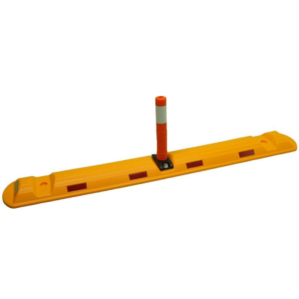 Stein HGS Leitschwelle -Road- aus PP-PE, Länge 1170 mm, mit Absperrpfosten -Elasto Mini-, 20421