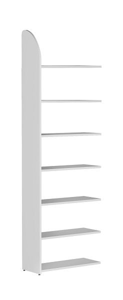 Kerkmann Regalfeld DANTE 2600 x 800 mm 7 Böden, weiß, 50971710