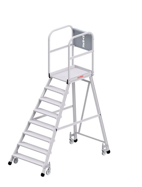 HYMER Podesttreppe fahrbar, einseitig begehbar, 8 Stufen, 618808