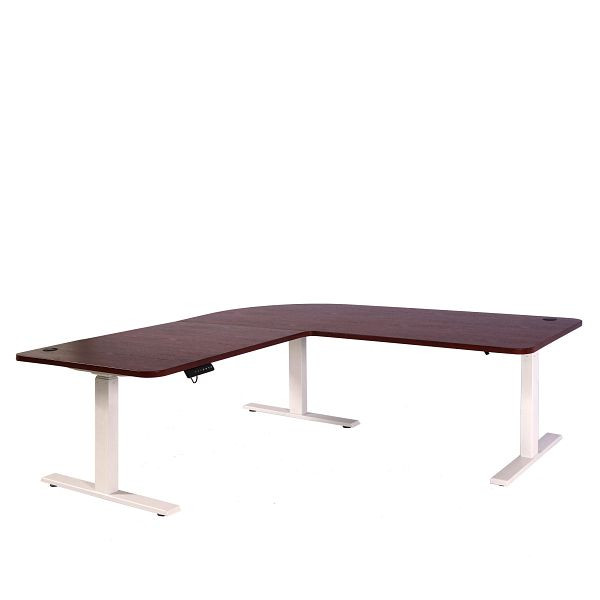 Mendler Tischplatte HWC-D40 für Eck-Schreibtisch, Schreibtischplatte, 90°, kirsch, 75755