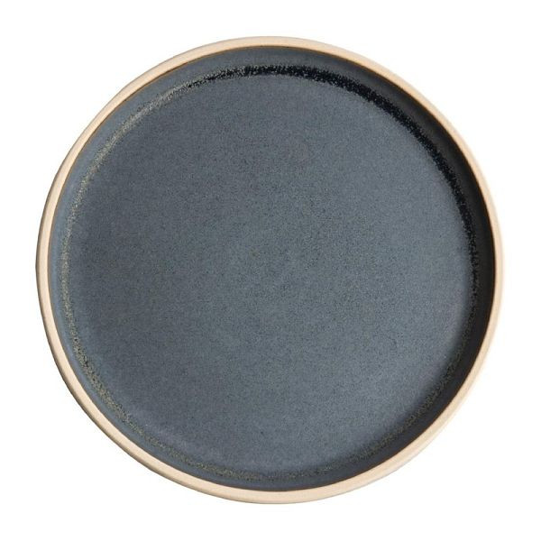 Olympia Canvas flacher runder Teller granit-blau 25cm, VE: 6 Stück, FA301