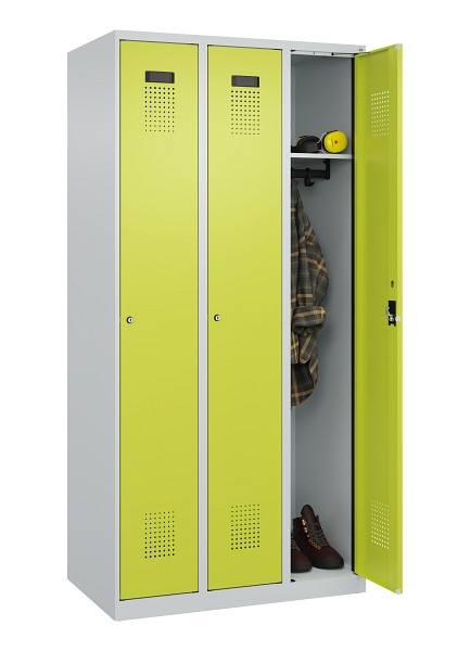 C+P Spind Evolo PLUS, 3 Abteile, 1850x900x500mm, 7035/0024, Verschluss Zylinderschloss, Ablageböden 3, 049000-30 S10042