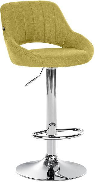 CLP Barhocker Milet Stoff chrom, grün, 321293, 4251756482329