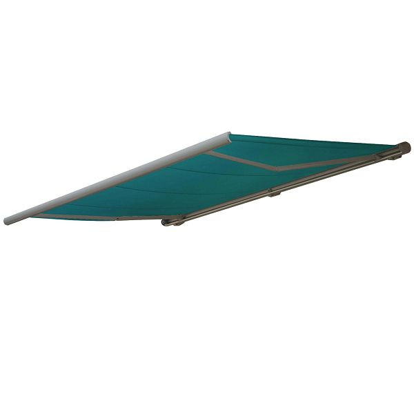 Mendler Ersatz-Bezug für Markise T123, Vollkassette Ersatzbezug Sonnenschutz 4,5x3m, Polyester blau-grün, 76533