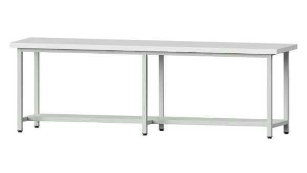 ANKE Werkbänke Arbeitstisch, Modell 91, 2800 x 700 x 900 mm, RAL 7035, KSP 50 mm, 400.455