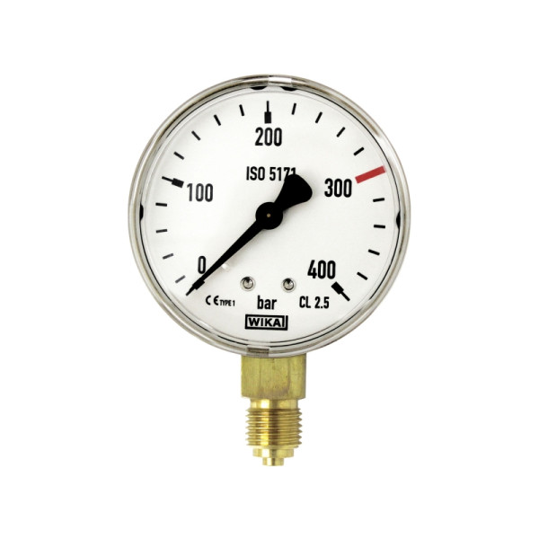Riegler Inhaltsmanometer für Flaschendruckminderer, neutrale Gase,G1/4, 0-400 bar,Ø63, 146825