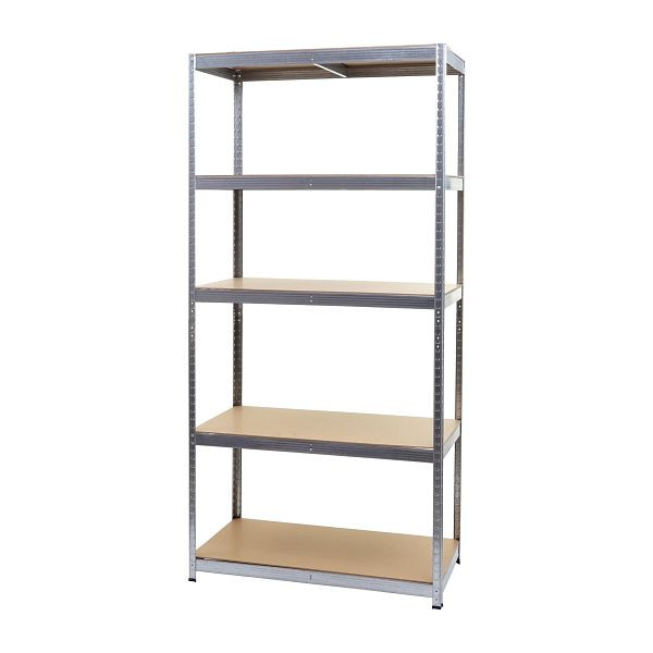 Mendler Schwerlastregal HWC-E33, Kellerregal Steckregal Lagerregal, 875kg Stahl 5 Böden, verzinkt 200x100x60cm, 72248