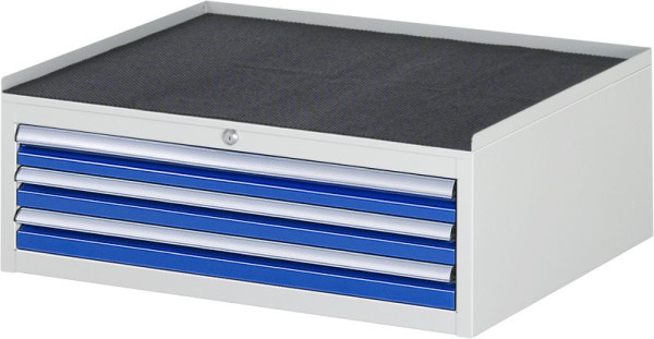 RAU Schubladenschrank Serie 7000, B770xT650xH285mm, Schubladen: 3xH60mm, Metallauflage mit 3-seitigem Abrollrand und Anti-Rutsch-Matte, 03-XL1.2A-MT.11
