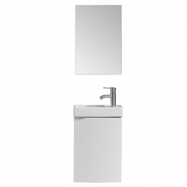 Sanotechnik Nova 40x60 cm weiß Unterschrank + Waschbecken + Spiegel, HT40100