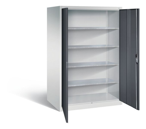 C+P Werkzeugschrank Acurado, H1950xB1200xT800mm, Farbe: Lichtgrau / Schwarzgrau, Muldengriff, 8934-00 S10201