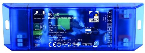 rutec Master Funkempfänger 350 mA 4,2W/8,4W einfarbig, Select, RGB, RGBW, 80440