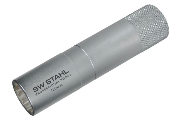 SW-Stahl Zündkerzeneinsatz, 3/8", 14 mm, Zwölfkant, Blisterkarte, 03149SB