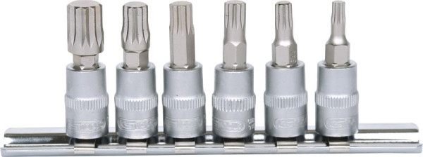 KS Tools 1/4" Bit-Stecknuss-Satz XZN, 6-teilig, M4-M10, 911.1547