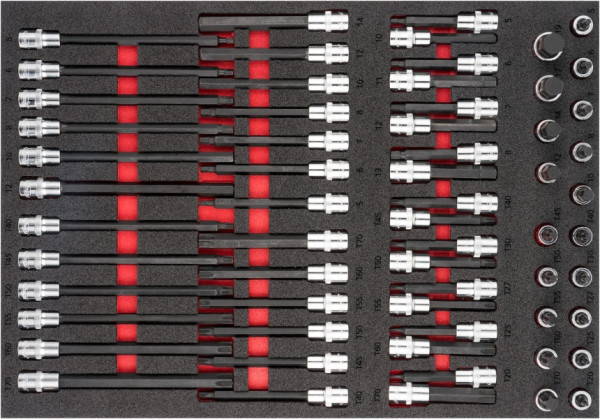 VIGOR Schraubendreher-Einsatz Satz, 5 - 19, T20 - T70, Anzahl Werkzeuge: 62, V6809