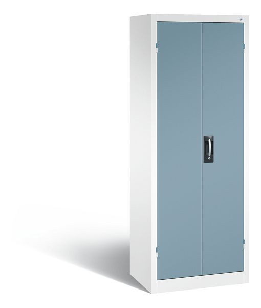 C+P Büro-Drehtürenschrank Acurado, H1950xB700xT500 mm, Weiß/Horizontblau, 9237-05 S10021